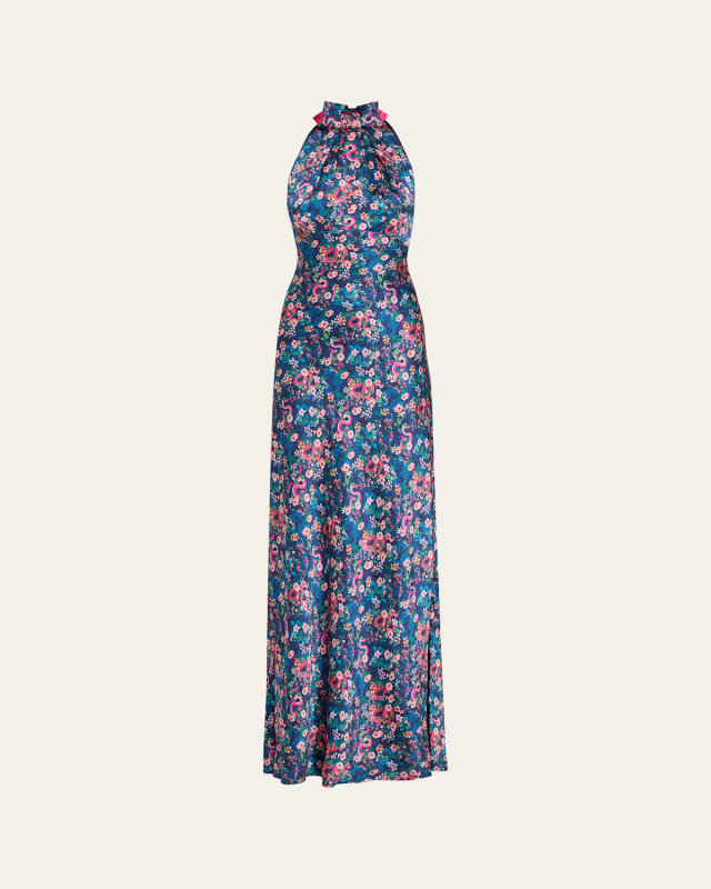 Michelle High-Neck Gown